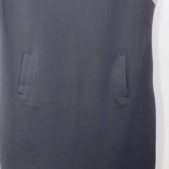 Nine Co Shift Dress Sleeveless Boat Neck Colorblock Brown Black Office Siren 14‎ - Picture 3 of 11